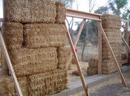 building straw bale house walls